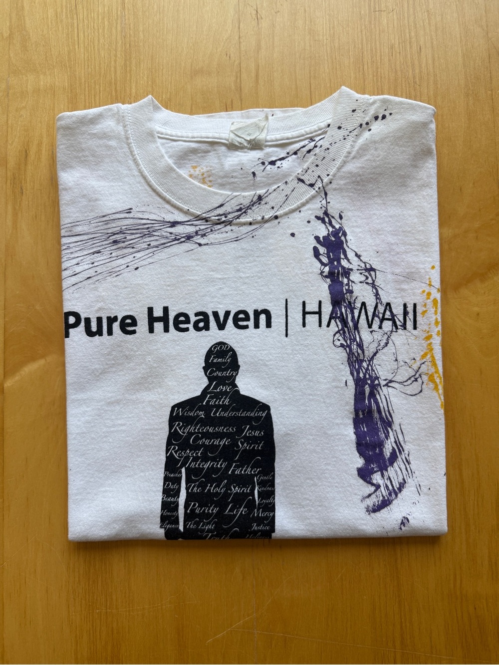 Vintage Pure Heaven Hawaii Art Is Summer Festival Graphic T-Shirt XL Jerzees USA